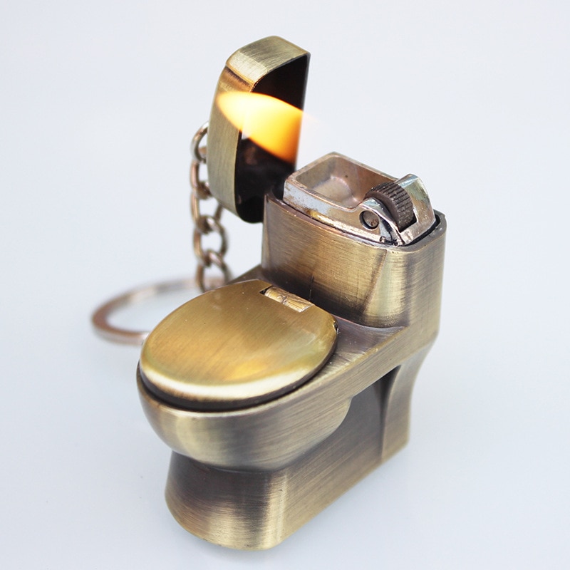 Metal Toilet Lighter Keychain