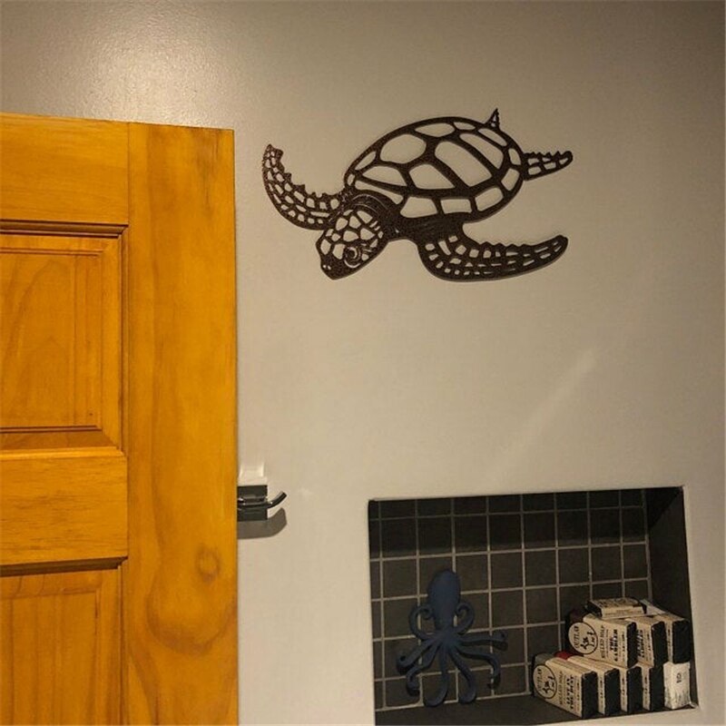 Metal Turtle Wall Art Hanging Decor