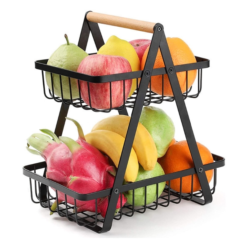 Metal Two Tier Fruit Basket