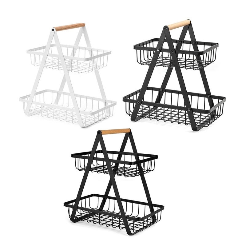 Metal Two Tier Fruit Basket