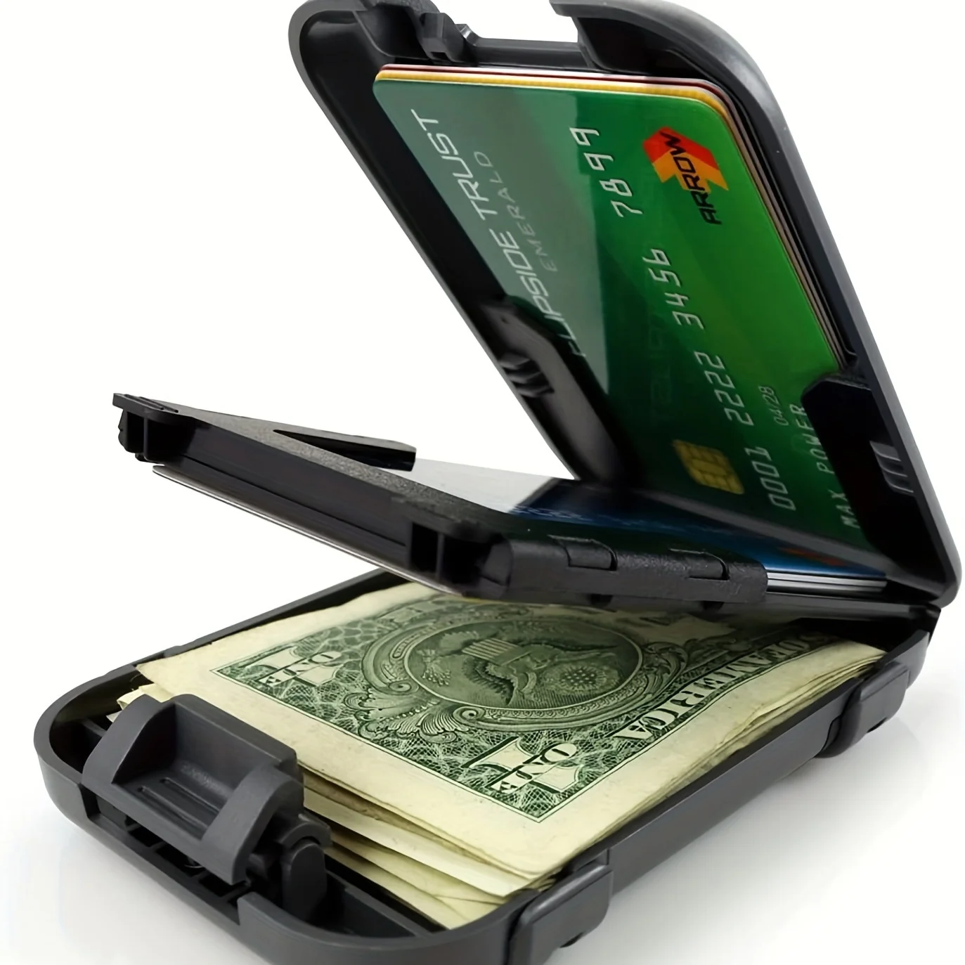 Metal Wallet, RFID Block Minimalist Wallet Men's Ultra Thin Aluminum Clip Pocket Cash Credit Card Holder Metal Wallet, RFID Block Minimalist Wallet Men's Ultra Thin Aluminum Clip Pocket Cash Credit Card Holder