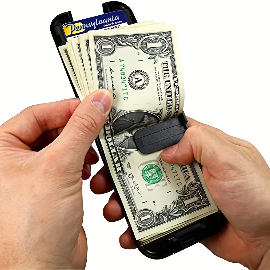 Metal Wallet, RFID Block Minimalist Wallet Men's Ultra Thin Aluminum Clip Pocket Cash Credit Card Holder Metal Wallet, RFID Block Minimalist Wallet Men's Ultra Thin Aluminum Clip Pocket Cash Credit Card Holder