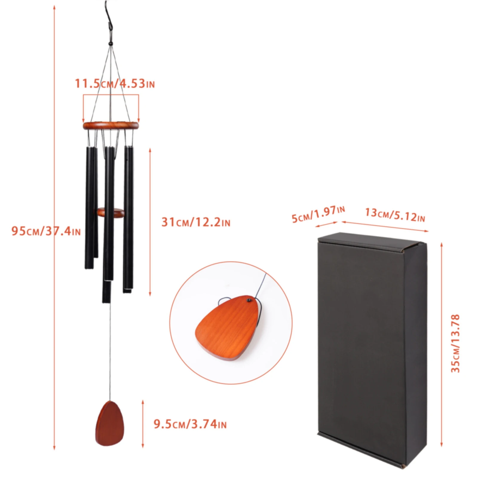 Metal Windchime Aluminum Windbell Wind Chimes 6 Tubes Chimes Home decoration Craft Outdoor Garden Patio Notes Zen Metal Windchime Aluminum Windbell Wind Chimes 6 Tubes Chimes Home decoration Craft Outdoor Garden Patio Notes Zen