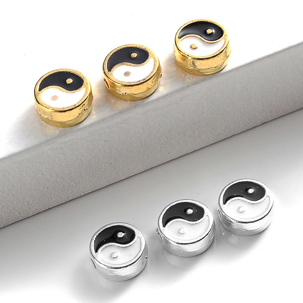 Metal Yin Yang Beads (10pcs)