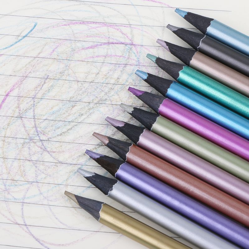 Metallic Colored Pencils (12 Pcs)