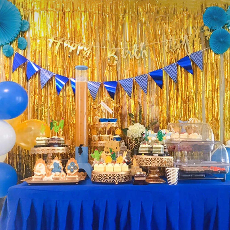 Metallic Foil Backdrop Curtains