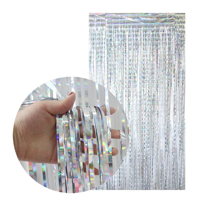 Metallic Party Foil Curtain Backdrop Metallic Party Foil Curtain Backdrop