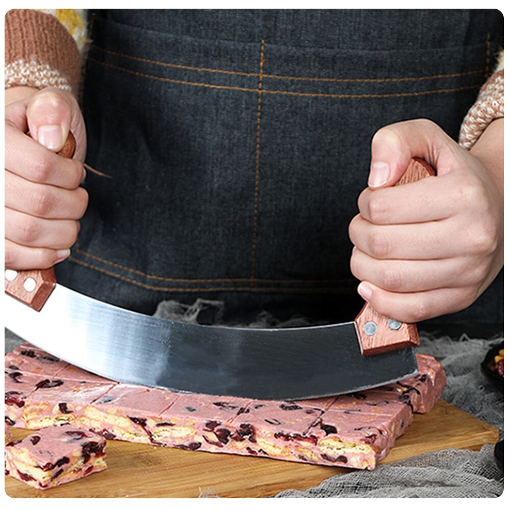 Mezzaluna Knife Rocking Pizza Cutter Mezzaluna Knife Rocking Pizza Cutter