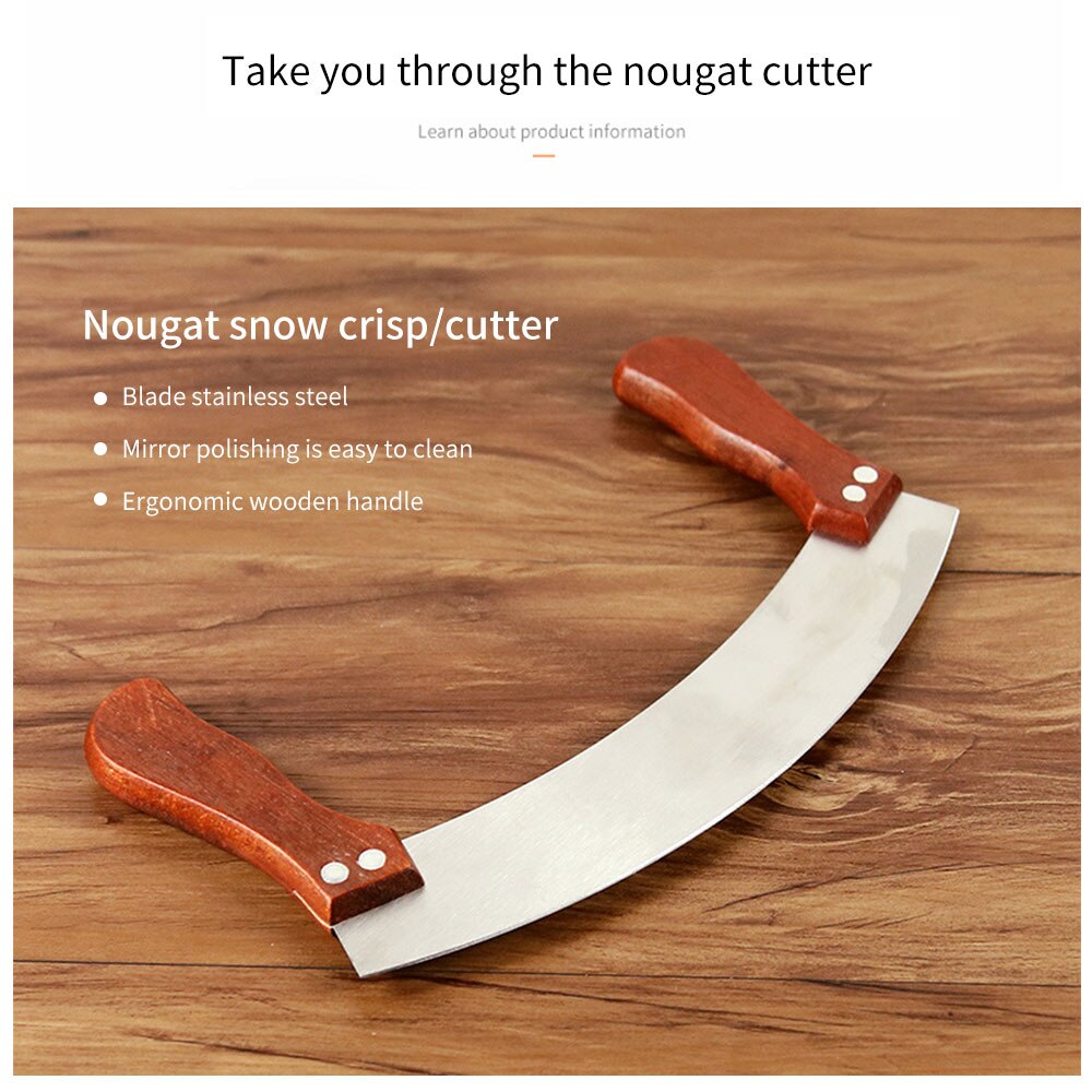 Mezzaluna Knife Rocking Pizza Cutter Mezzaluna Knife Rocking Pizza Cutter