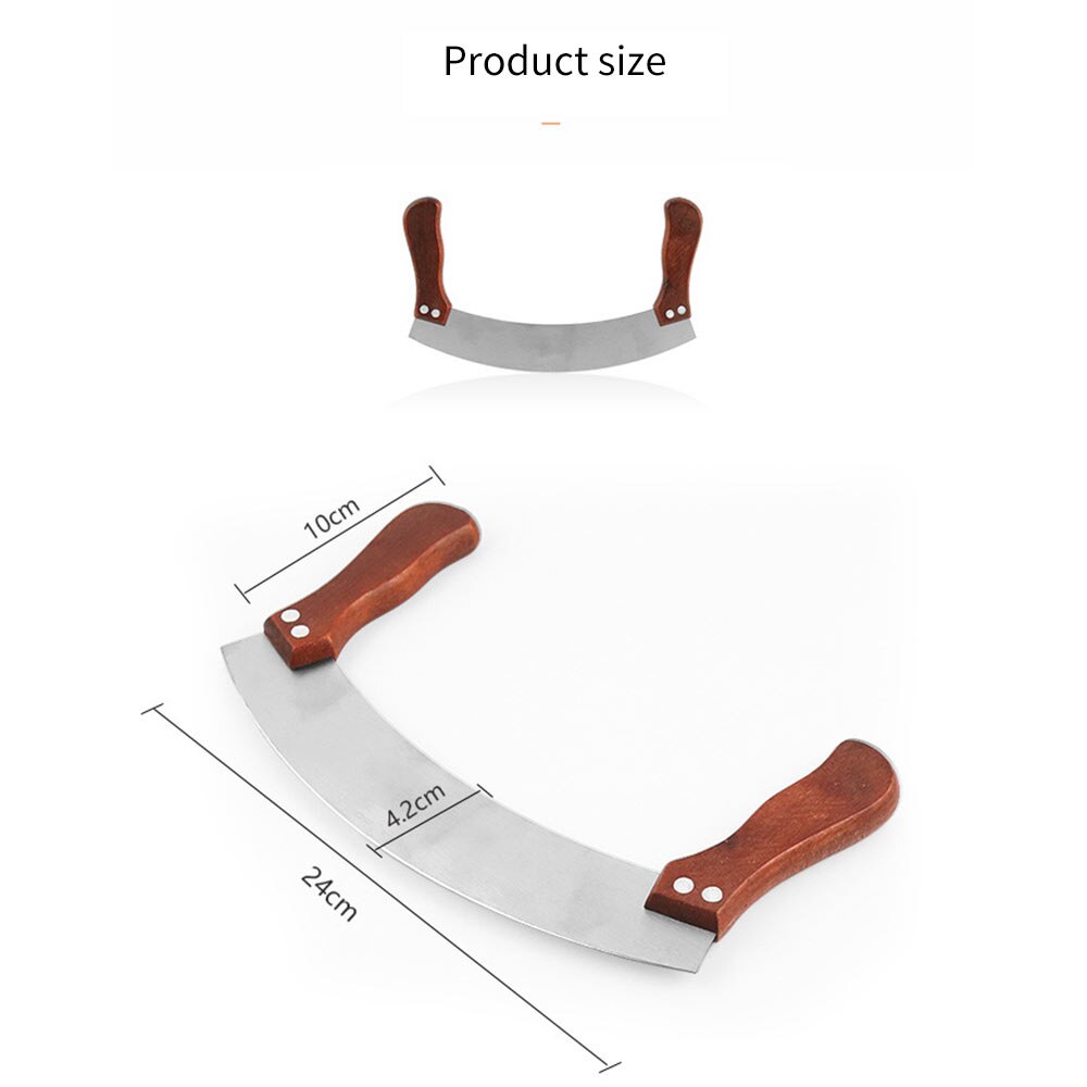 Mezzaluna Knife Rocking Pizza Cutter Mezzaluna Knife Rocking Pizza Cutter