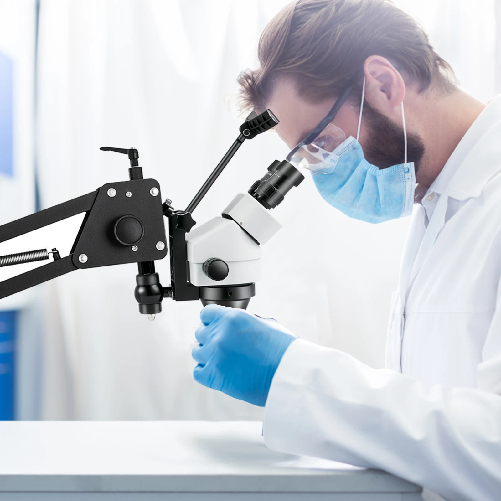 Micro Inlaid Mirror Multi-directional Micro-setting Microscope Jewelry Tools 0.7X-4.5X Super Clear Microscope Magnifier Micro Inlaid Mirror Multi-directional Micro-setting Microscope Jewelry Tools 0.7X-4.5X Super Clear Microscope Magnifier
