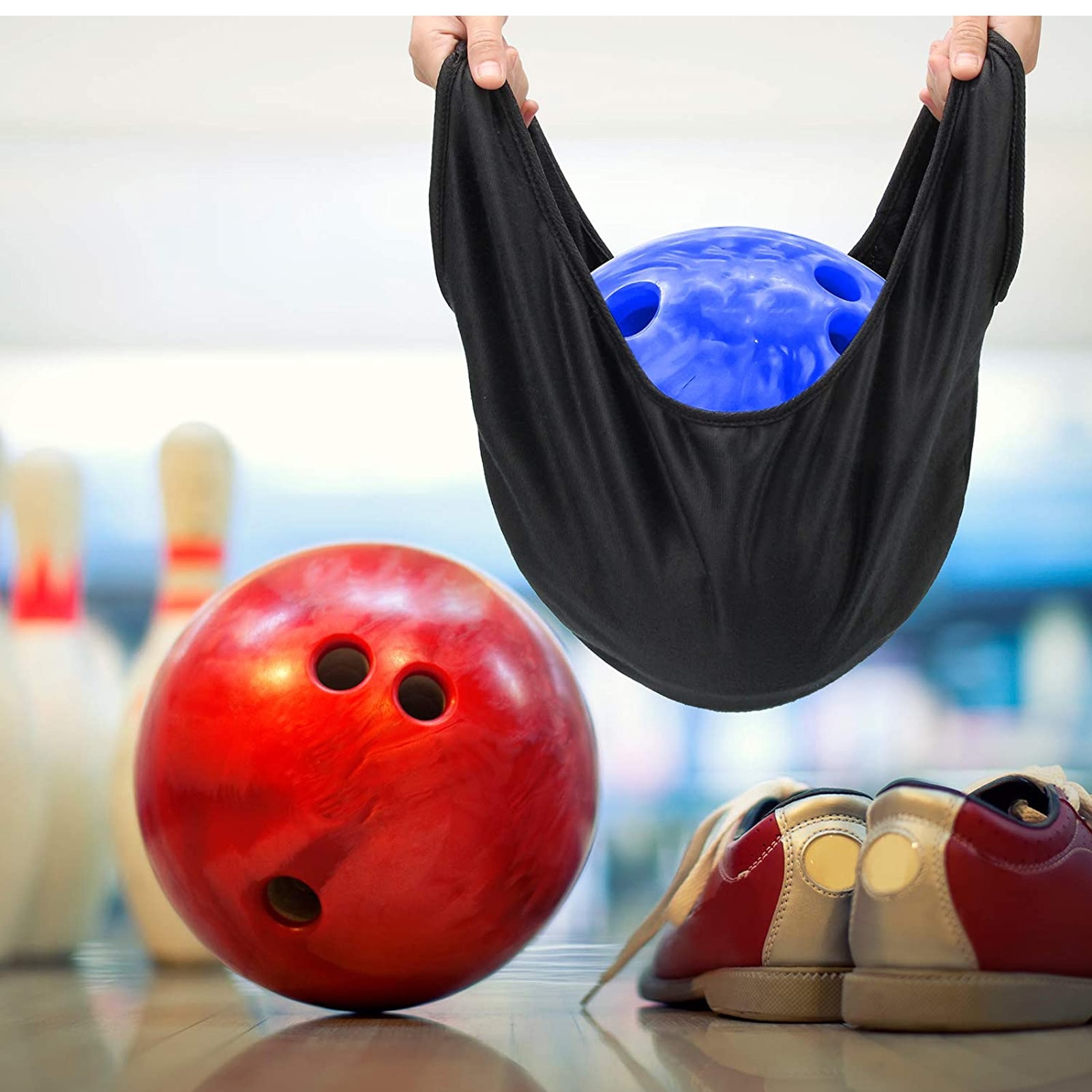 Microfiber Bowling Ball See Saw Cleaning Bag Microfiber Bowling Ball See Saw Cleaning Bag