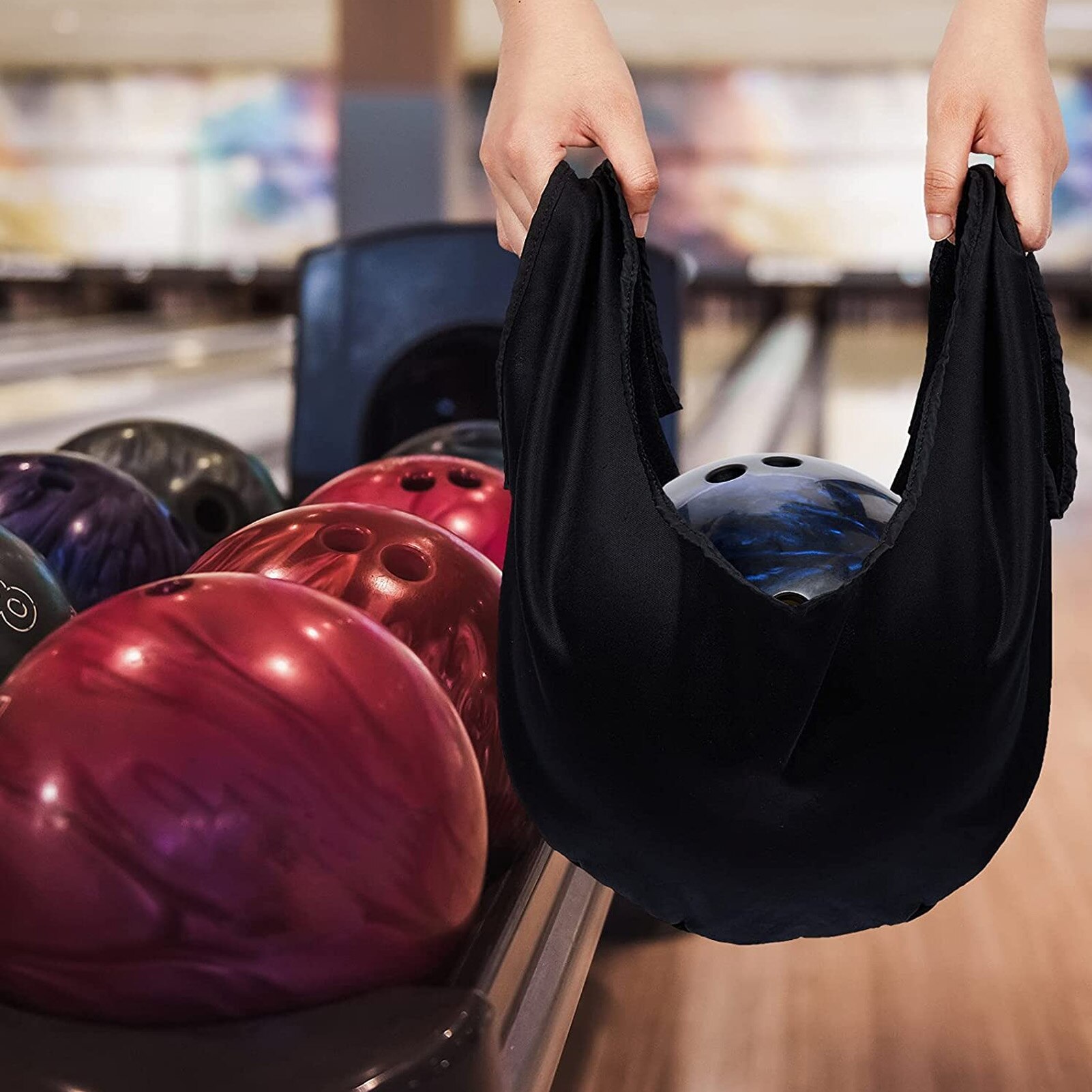 Microfiber Bowling Ball See Saw Cleaning Bag Microfiber Bowling Ball See Saw Cleaning Bag