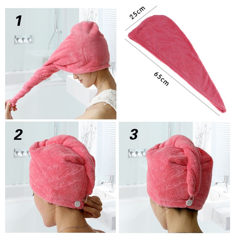 Microfiber Hair Turban Quick Dry Towel Microfiber Hair Turban Quick Dry Towel