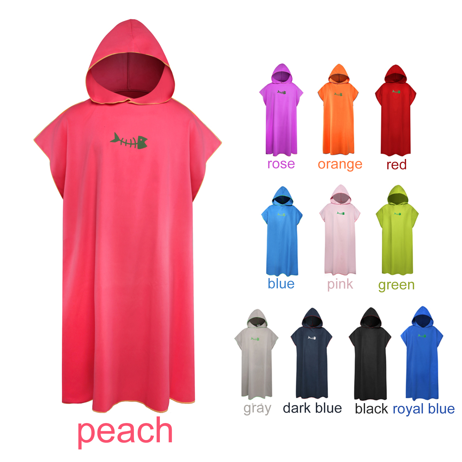Microfiber Poncho Beach Towel