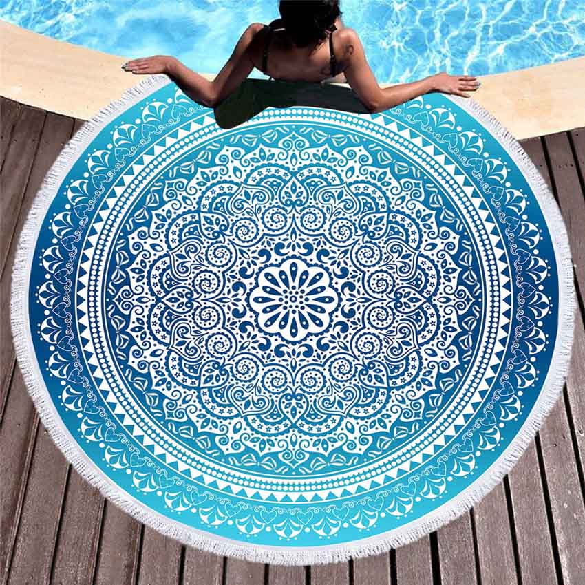 Microfiber Round Boho Beach Towel Microfiber Round Boho Beach Towel