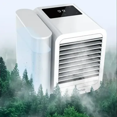 Microhoo Mini Portable Air Conditioner Water Cool Fan Aromatherapy Diffuser Fast Cooling Humidifier Household Desktop