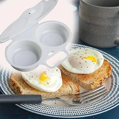 Microwavable Egg Cooker Double Egg Poacher Microwavable Egg Cooker Double Egg Poacher