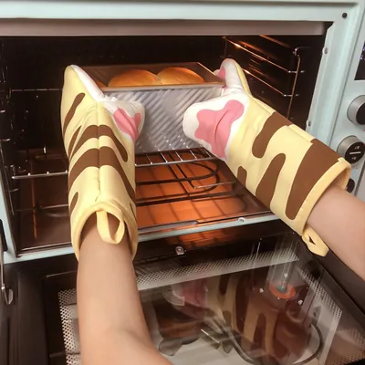 Microwave Cotton Gloves Cute Cat Paws Oven Insulation Gloves Single Kitchen Baking Supplies Microwave Cotton Gloves Cute Cat Paws Oven Insulation Gloves Single Kitchen Baking Supplies