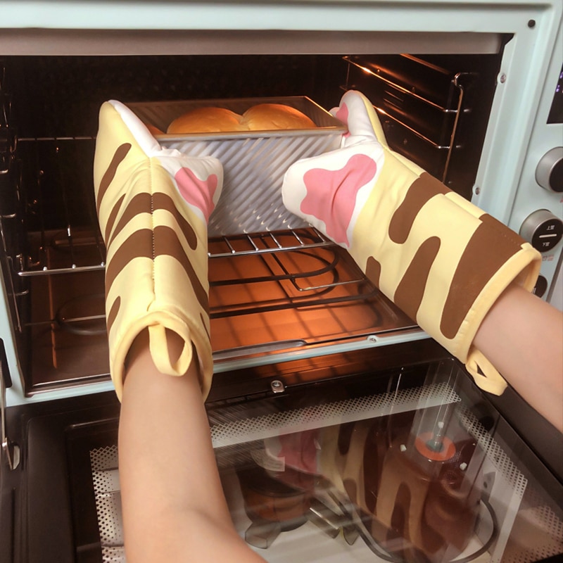 Microwave Cotton Gloves Cute Cat Paws Oven Insulation Gloves Single Kitchen Baking Supplies