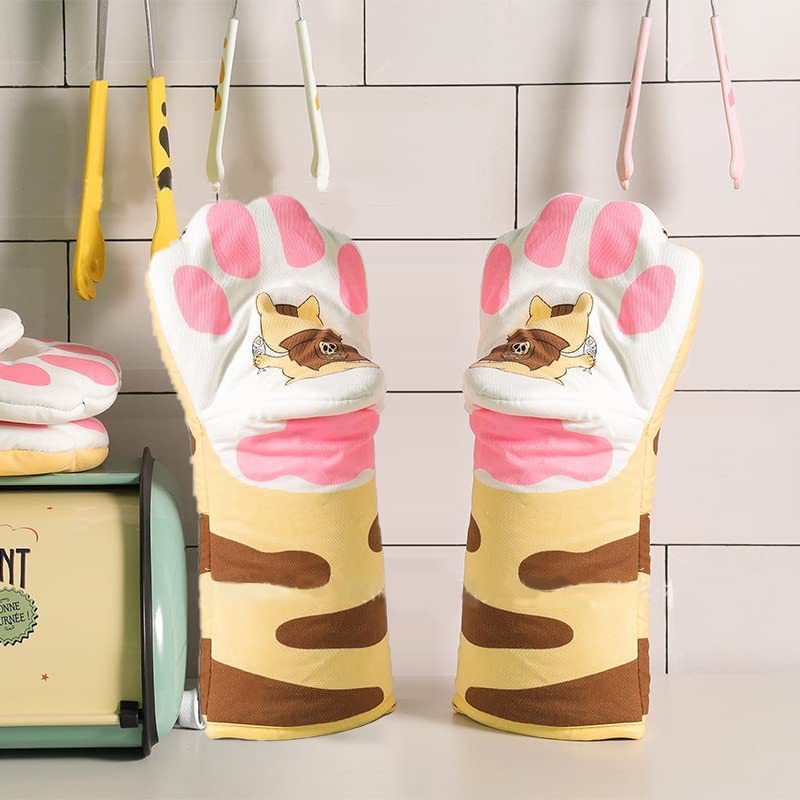 Microwave Cotton Gloves Cute Cat Paws Oven Insulation Gloves Single Kitchen Baking Supplies Microwave Cotton Gloves Cute Cat Paws Oven Insulation Gloves Single Kitchen Baking Supplies