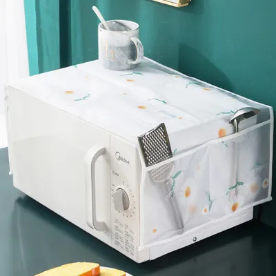 Microwave Dust Cover with Pockets
