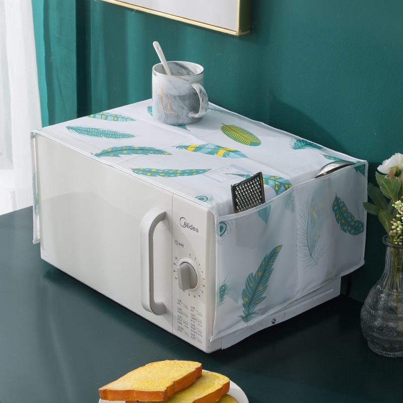Microwave Dust Cover with Pockets