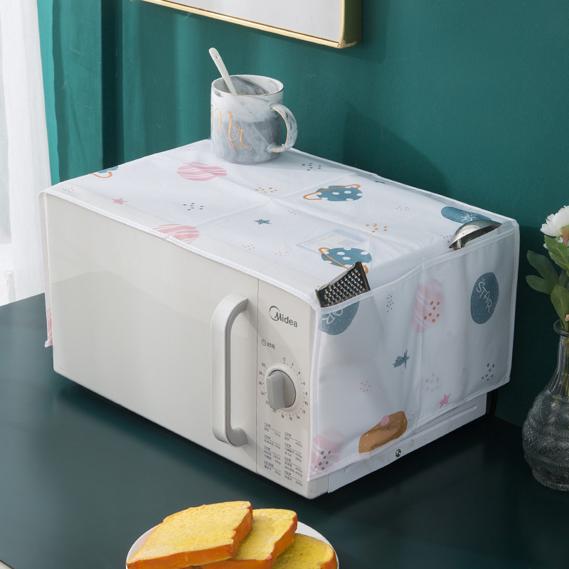 Microwave Dust Cover with Pockets