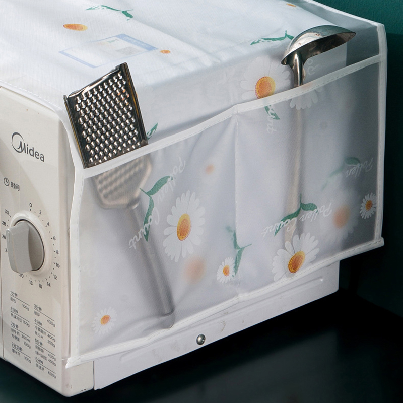 Microwave Dust Cover with Pockets