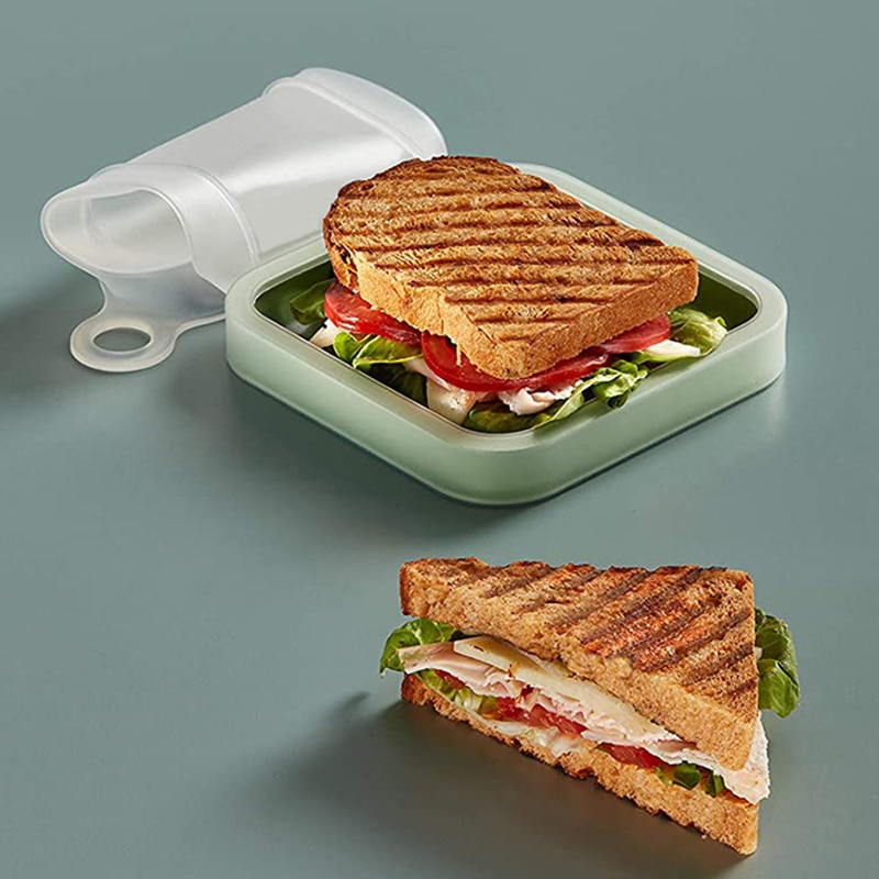 Microwaveable Silicone Sandwich Box Lunch Container