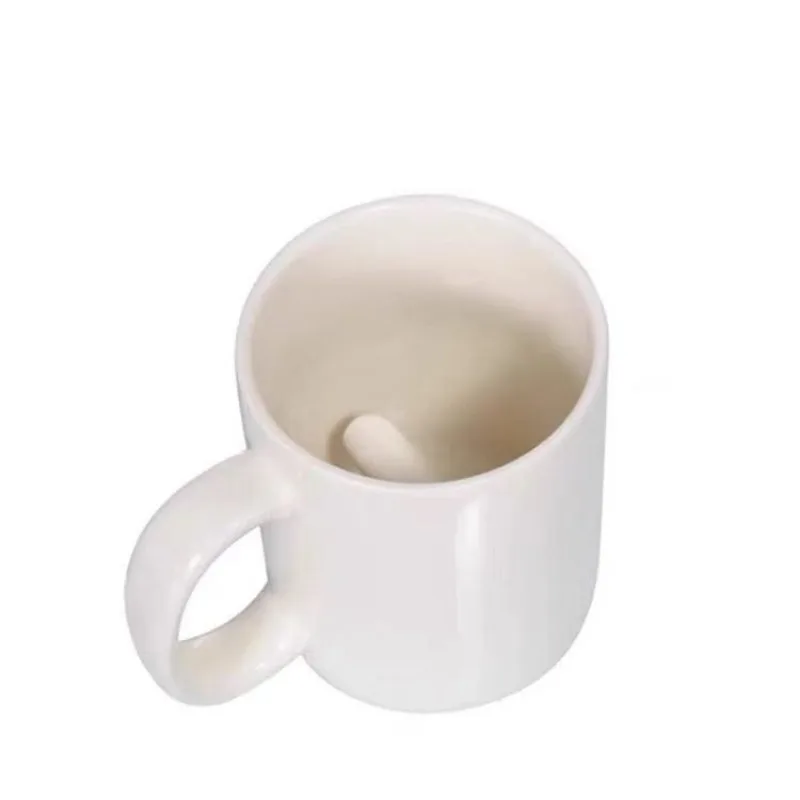 Middle Finger in The Bottom Mug Novelty Style Mixing Coffee Milk Cup Funny Ceramic Mug Middle Finger in The Bottom Mug Novelty Style Mixing Coffee Milk Cup Funny Ceramic Mug