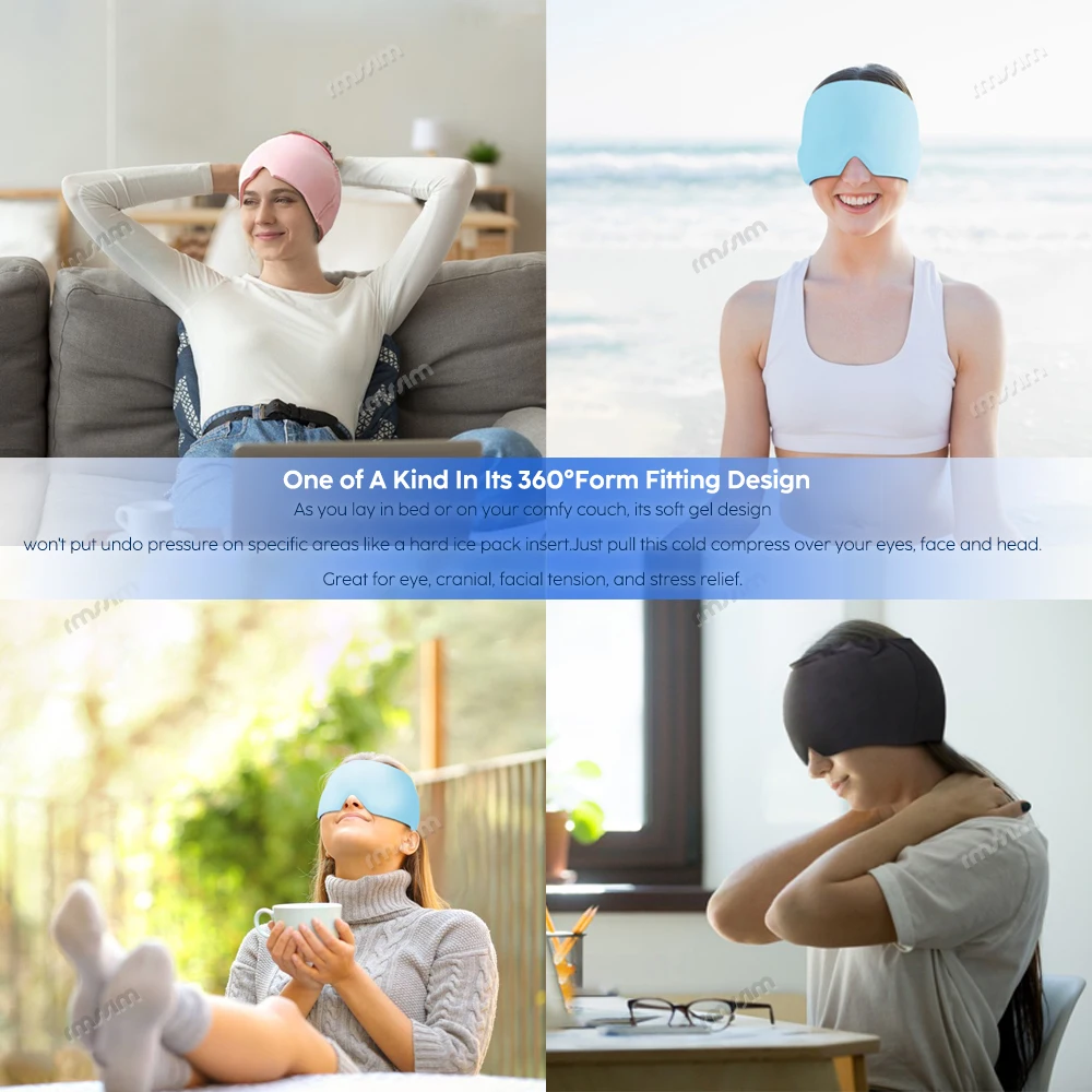 Migraine Relief HatHead Massager Gel Hot Cold Therapy Headache Migraine Relief Cap For Chemo,Sinus,Neck Wearable Migraine Relief HatHead Massager Gel Hot Cold Therapy Headache Migraine Relief Cap For Chemo,Sinus,Neck Wearable