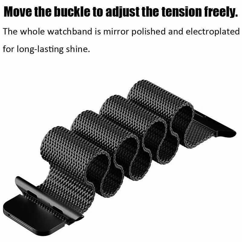 Milanese Loop For Apple Watch Ultra Band 49mm 44mm 45mm 40mm 41mm 42mm 38mm 38 mm belt bracelet iWatch series 7 se 3 5