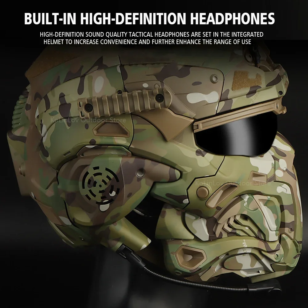 Militar Helmet Helmet Built-in Communication Headset Anti-fog Fan W-Ronin Assault Helmet Detachable Mask Replacement Militar Helmet Helmet Built-in Communication Headset Anti-fog Fan W-Ronin Assault Helmet Detachable Mask Replacement