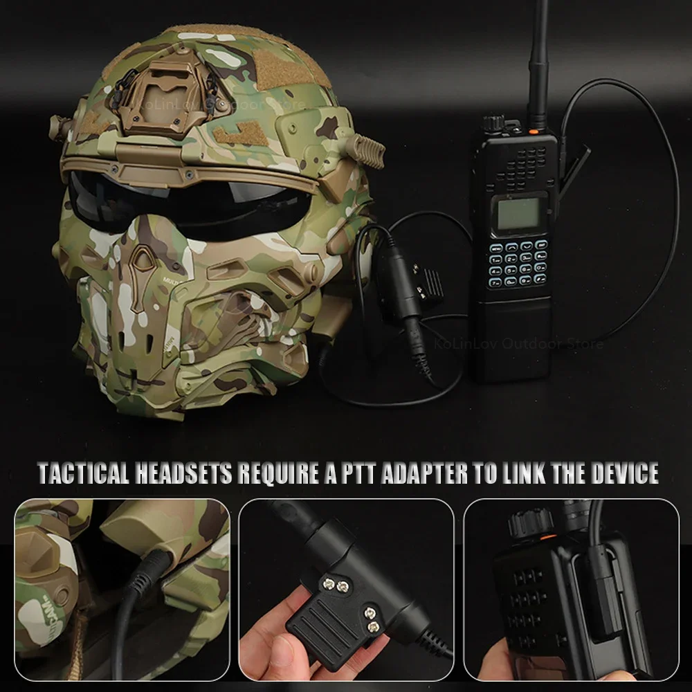 Militar Helmet Helmet Built-in Communication Headset Anti-fog Fan W-Ronin Assault Helmet Detachable Mask Replacement Militar Helmet Helmet Built-in Communication Headset Anti-fog Fan W-Ronin Assault Helmet Detachable Mask Replacement