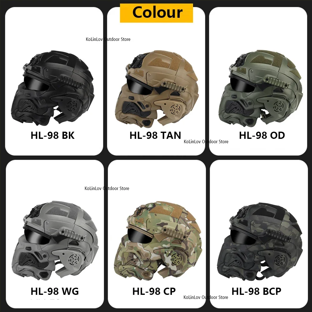 Militar Helmet Helmet Built-in Communication Headset Anti-fog Fan W-Ronin Assault Helmet Detachable Mask Replacement Militar Helmet Helmet Built-in Communication Headset Anti-fog Fan W-Ronin Assault Helmet Detachable Mask Replacement