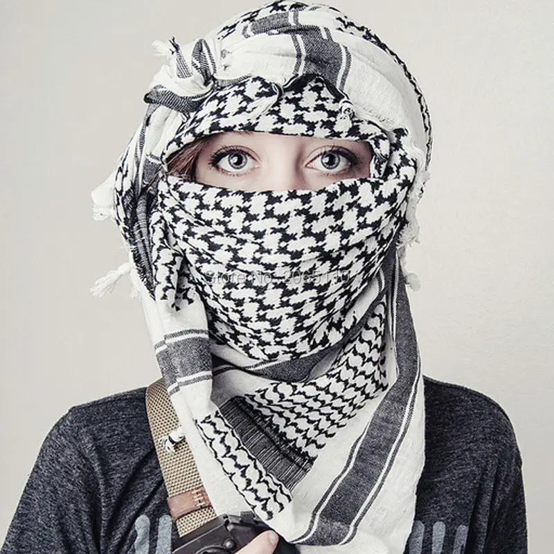 Military Arab Keffiyeh Shemagh Scarf Cotton Winter Shawl Neck Warmer Cover Head Wrap Windproof Tactical Camping Scarf Military Arab Keffiyeh Shemagh Scarf Cotton Winter Shawl Neck Warmer Cover Head Wrap Windproof Tactical Camping Scarf