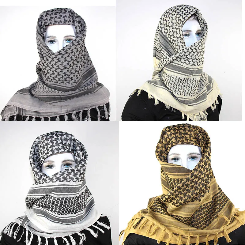 Military Arab Keffiyeh Shemagh Scarf Cotton Winter Shawl Neck Warmer Cover Head Wrap Windproof Tactical Camping Scarf Military Arab Keffiyeh Shemagh Scarf Cotton Winter Shawl Neck Warmer Cover Head Wrap Windproof Tactical Camping Scarf