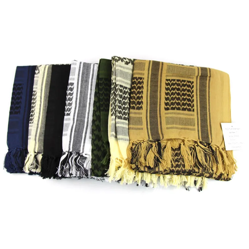 Military Arab Keffiyeh Shemagh Scarf Cotton Winter Shawl Neck Warmer Cover Head Wrap Windproof Tactical Camping Scarf Military Arab Keffiyeh Shemagh Scarf Cotton Winter Shawl Neck Warmer Cover Head Wrap Windproof Tactical Camping Scarf