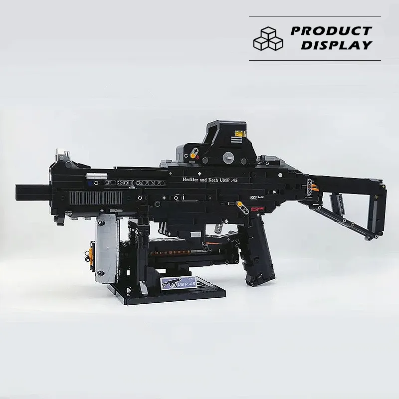 Military Blocks Guns UMP45 Model Building Blocks WW2 Bricks Handgun SHOOTING Army Weapon Classic Gun Toys For Kids Boys