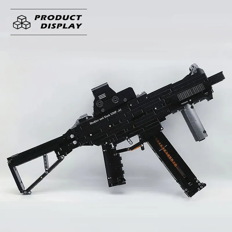 Military Blocks Guns UMP45 Model Building Blocks WW2 Bricks Handgun SHOOTING Army Weapon Classic Gun Toys For Kids Boys