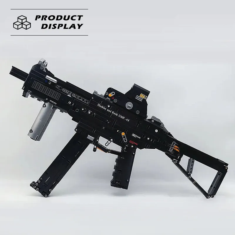 Military Blocks Guns UMP45 Model Building Blocks WW2 Bricks Handgun SHOOTING Army Weapon Classic Gun Toys For Kids Boys