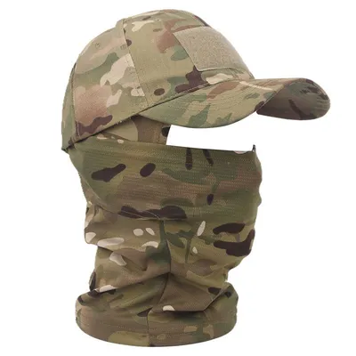 Military Hood Tactical Army Baseball Caps for Men Women Summer Snapback Sun Hats Outdoor Camouflage Balaclava Half Ski Military Hood Tactical Army Baseball Caps for Men Women Summer Snapback Sun Hats Outdoor Camouflage Balaclava Half Ski