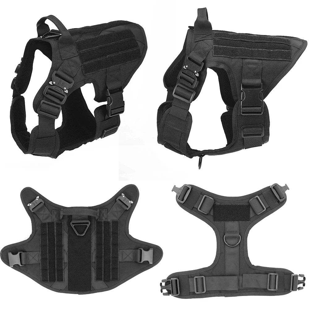 Military Large Dog Harness Pet German Shepherd K9 Malinois Training Vest Tactical Dog Harness And Leash Set For Dogs