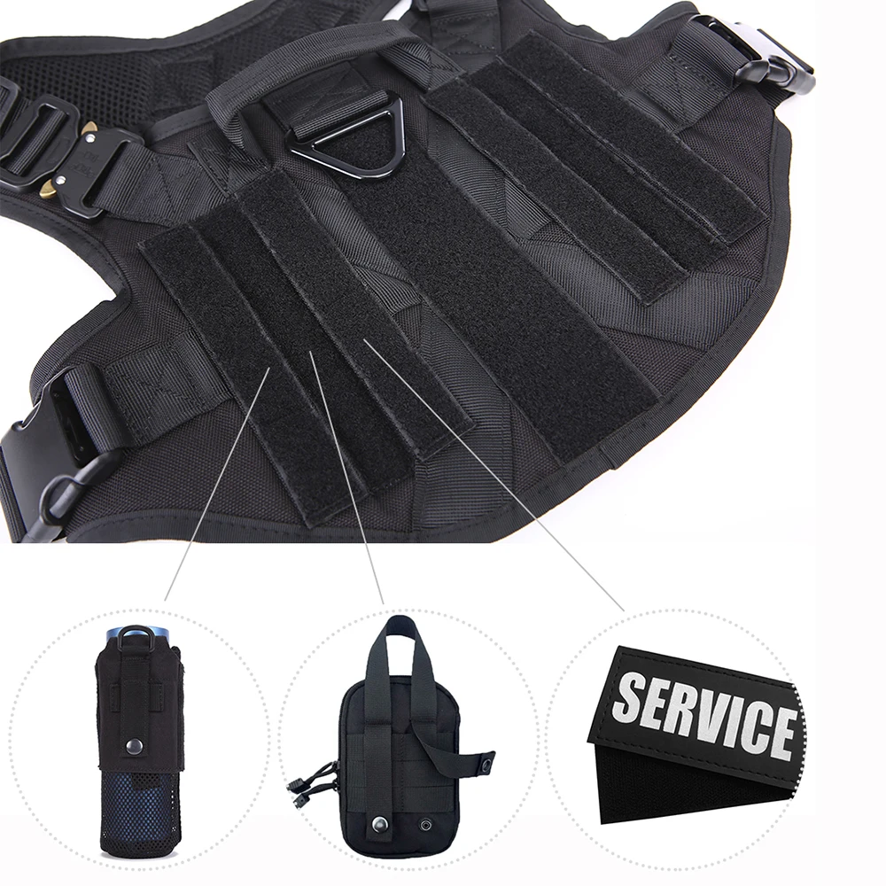 Military Large Dog Harness Pet German Shepherd K9 Malinois Training Vest Tactical Dog Harness And Leash Set For Dogs