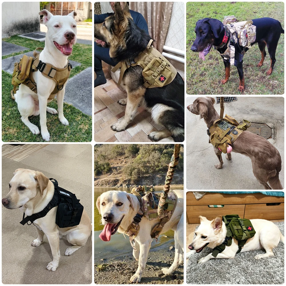 Military Large Dog Harness Pet German Shepherd K9 Malinois Training Vest Tactical Dog Harness And Leash Set For Dogs