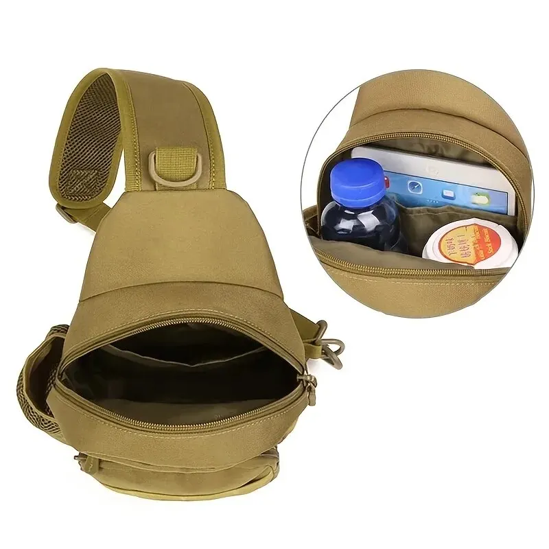 Military Shoulder Bag, Trekking Chest Sling Bag, Nylon Backpack For Hiking Outdoor Camping Fishing