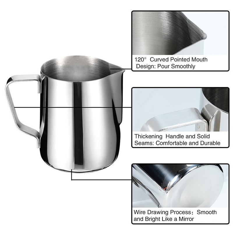 Milk Frothing Jug Stainless Pitcher
