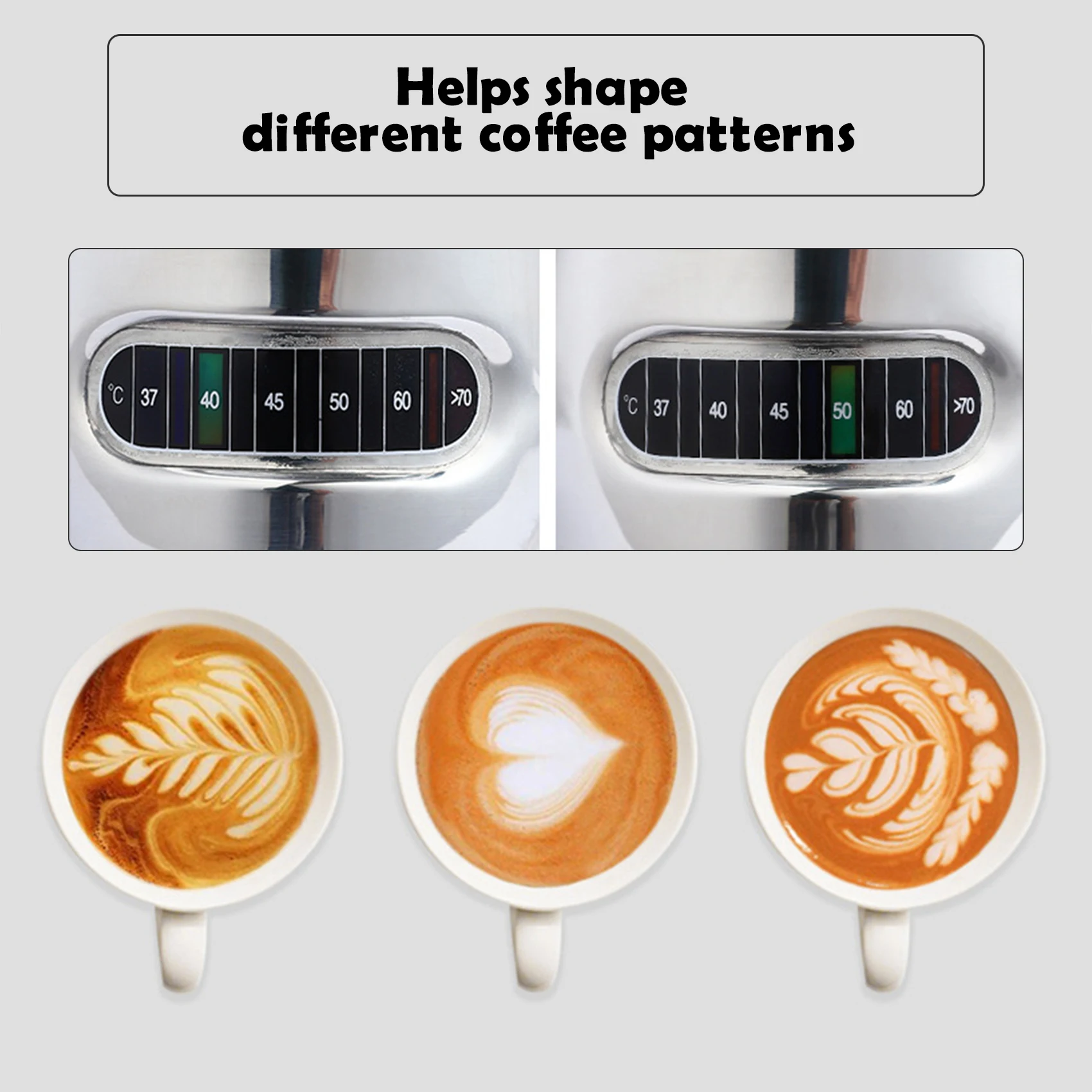 Milk Frothing Pitcher 350/600ML Temperature Display Stainless Steel Milk Frother Pitcher Jug Cup for Latte Art Barista Milk Frothing Pitcher 350/600ML Temperature Display Stainless Steel Milk Frother Pitcher Jug Cup for Latte Art Barista