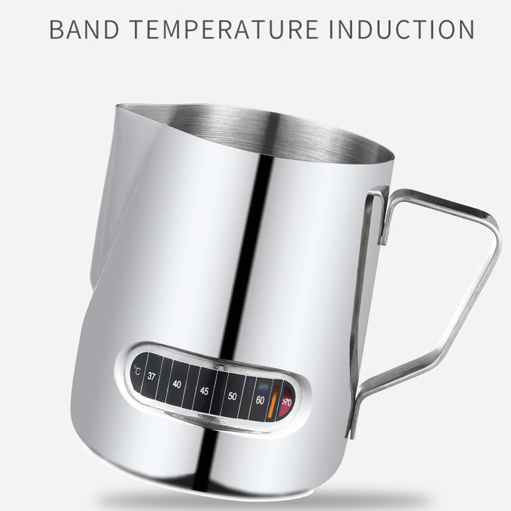 Milk Frothing Pitcher 350/600ML Temperature Display Stainless Steel Milk Frother Pitcher Jug Cup for Latte Art Barista Milk Frothing Pitcher 350/600ML Temperature Display Stainless Steel Milk Frother Pitcher Jug Cup for Latte Art Barista